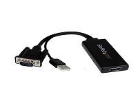 StarTech.com Adaptador Conversor VGA a HDMI con Audio USB y Alimentación - Cable Convertidor Móvil de HD15 a HDMI - 1080p